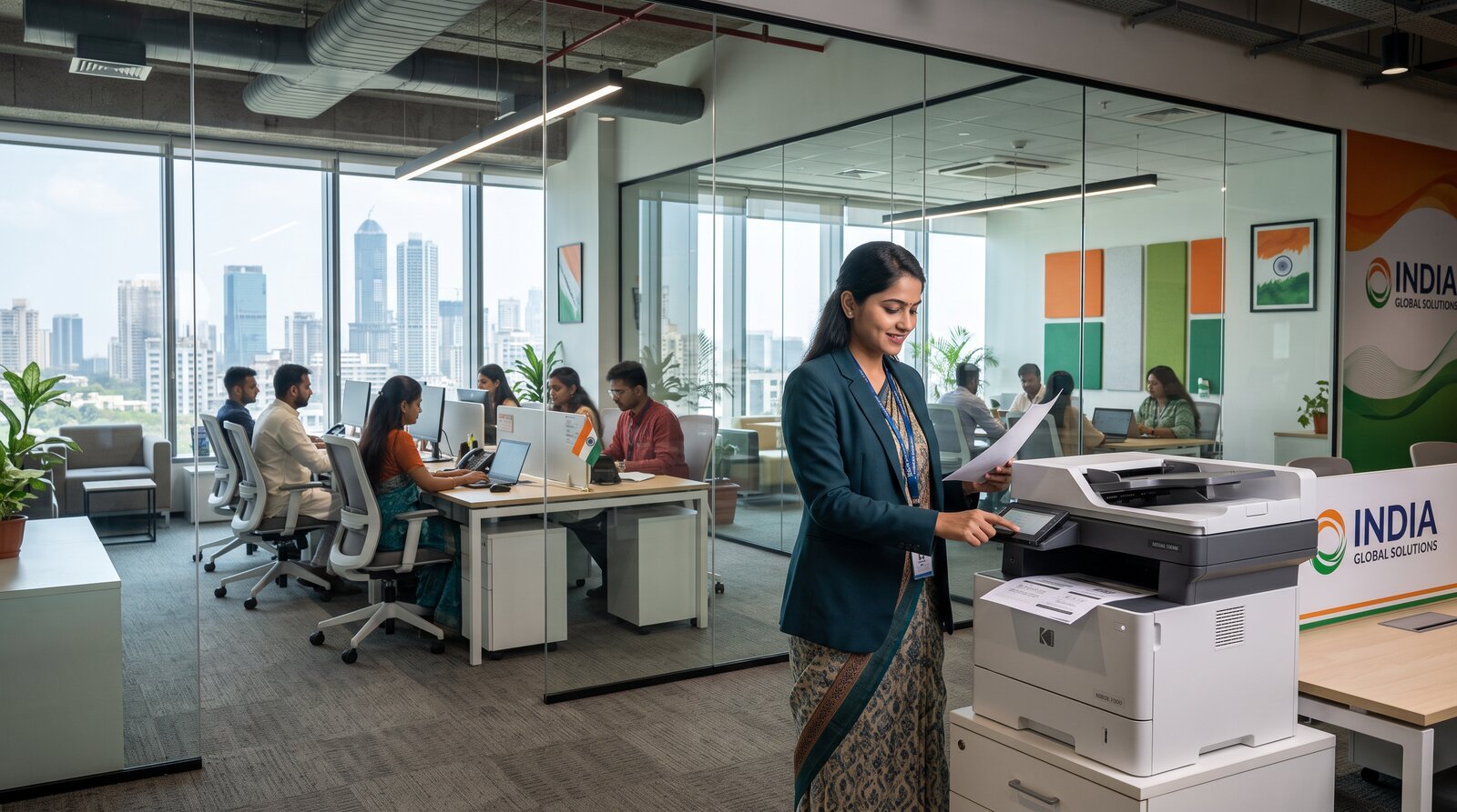 Modern corporate office with Printmark printing solutions